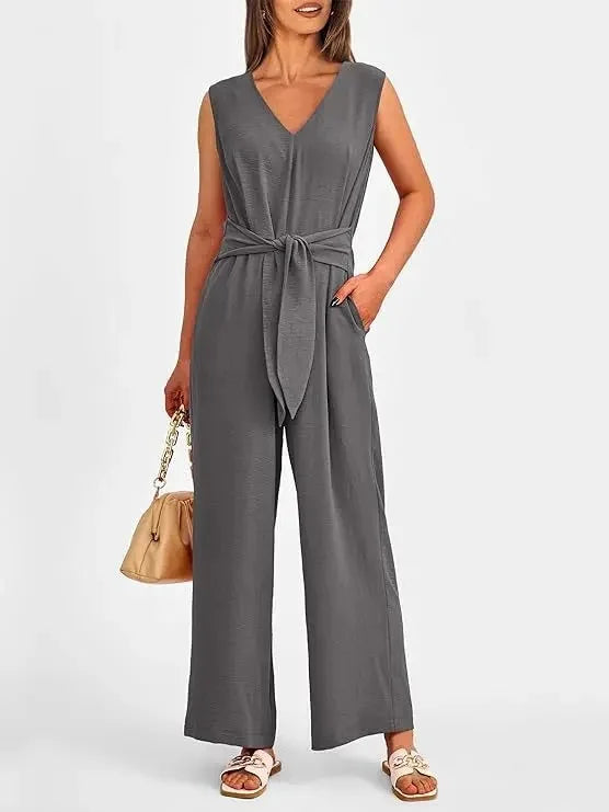 Edmonton Essence™ | Lightweight Waist Knot Jumpsuit